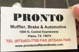 Plano's Pronto Muffler: Fast Exhaust Repair Experts TX Best Mufflers for Cars & Trucks | Performance, Sound & Durability Upgrades Plano's Pronto Muffler: Fast Exhaust Repair Experts TX | Best Mufflers for Cars & Trucks | Performance, Sound & Durability Upgrades