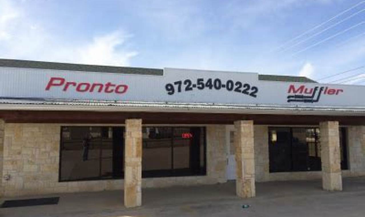 Plano's Pronto Muffler: Expert Exhaust Repair in TX Best Mufflers for Cars & Trucks | Performance, Sound & Durability Upgrades Plano's Pronto Muffler: Expert Exhaust Repair in TX | Best Mufflers for Cars & Trucks | Performance, Sound & Durability Upgrades