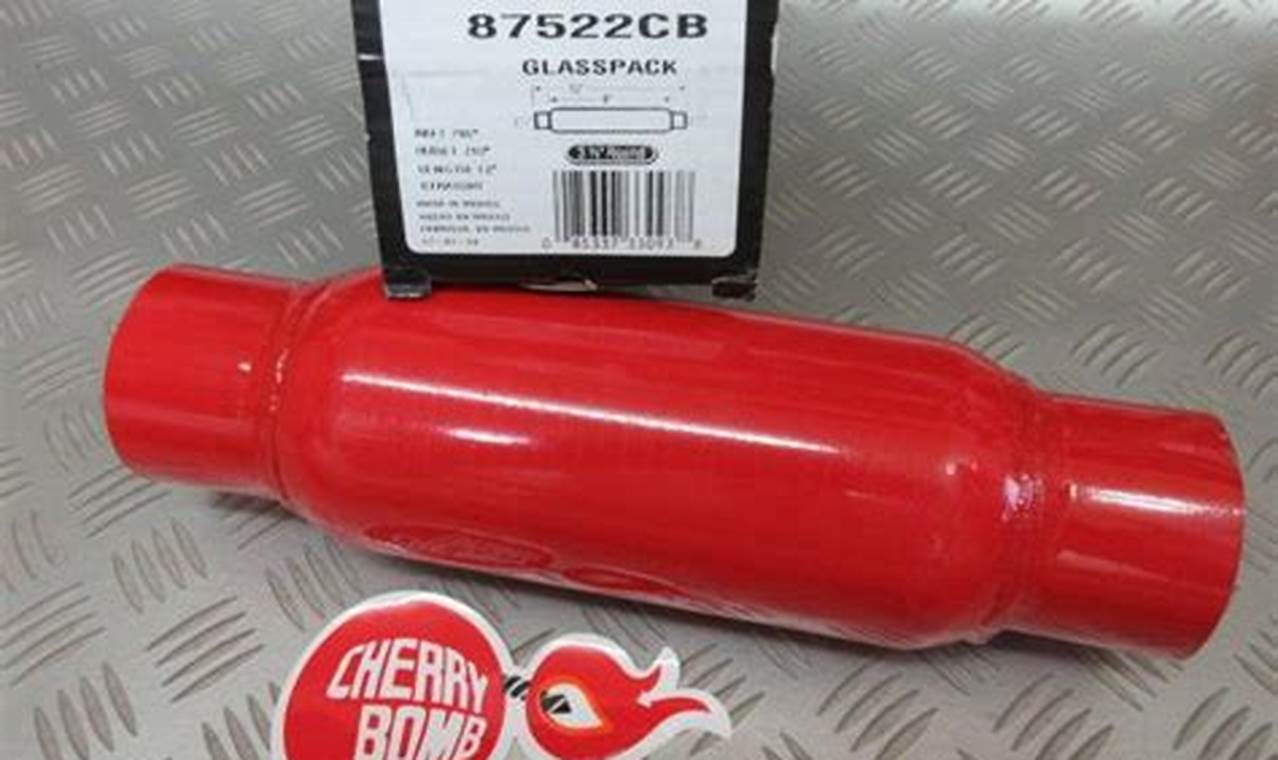 Get That Roar: Cherry Bomb Glasspack Muffler 87522CB Sound | Best Mufflers for Cars & Trucks | Performance, Sound & Durability Upgrades