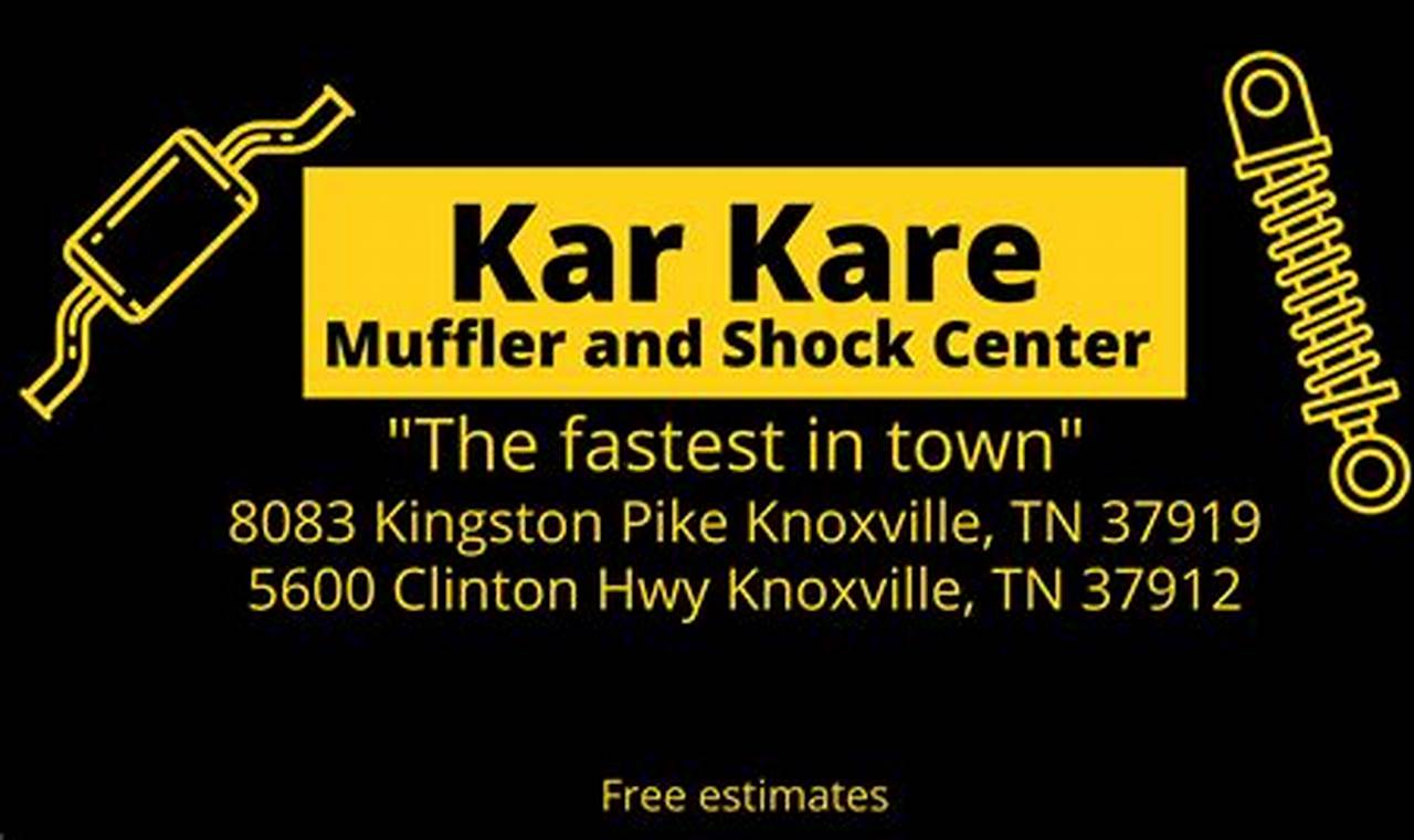 Knoxville's Kar Kare Muffler Center TN: Expert Exhaust Repair | Best Mufflers for Cars & Trucks | Performance, Sound & Durability Upgrades