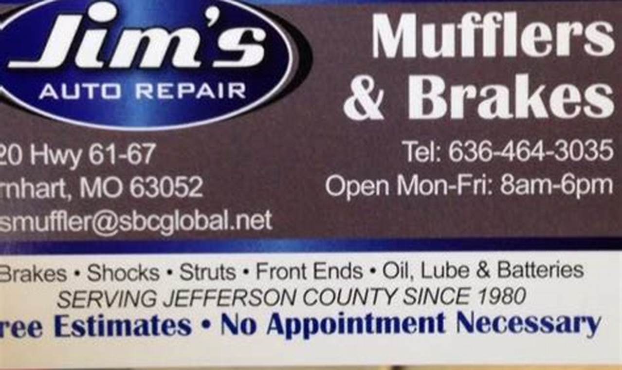 Reliable Jim's Muffler & Brake: Expert Brake Service | Best Mufflers for Cars & Trucks | Performance, Sound & Durability Upgrades