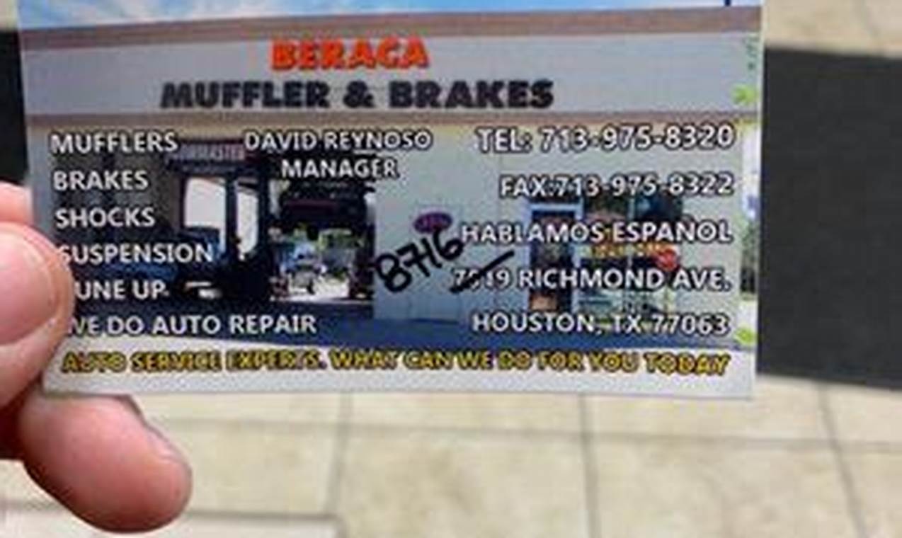 Beraca Muffler & Brakes: Expert Brake Service & More! | Best Mufflers for Cars & Trucks | Performance, Sound & Durability Upgrades